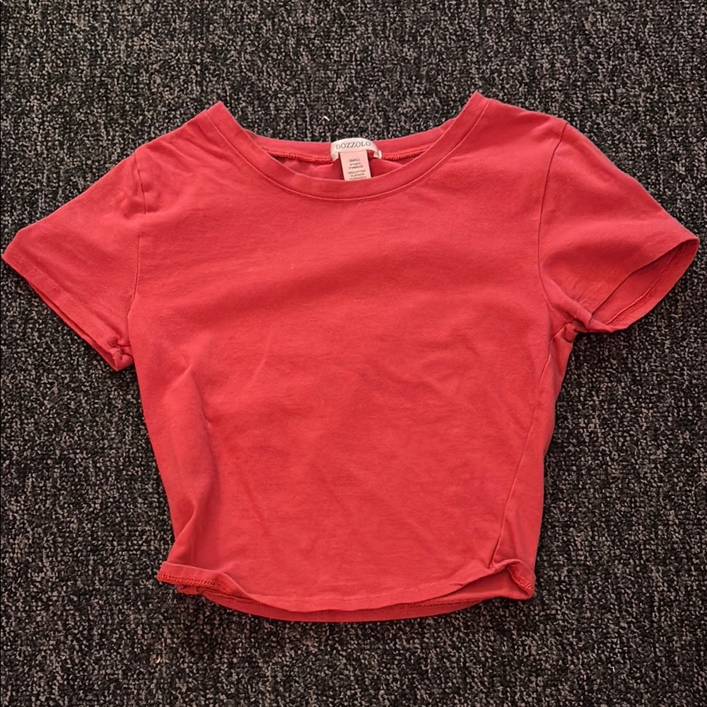 Red Cropped T-Shirt